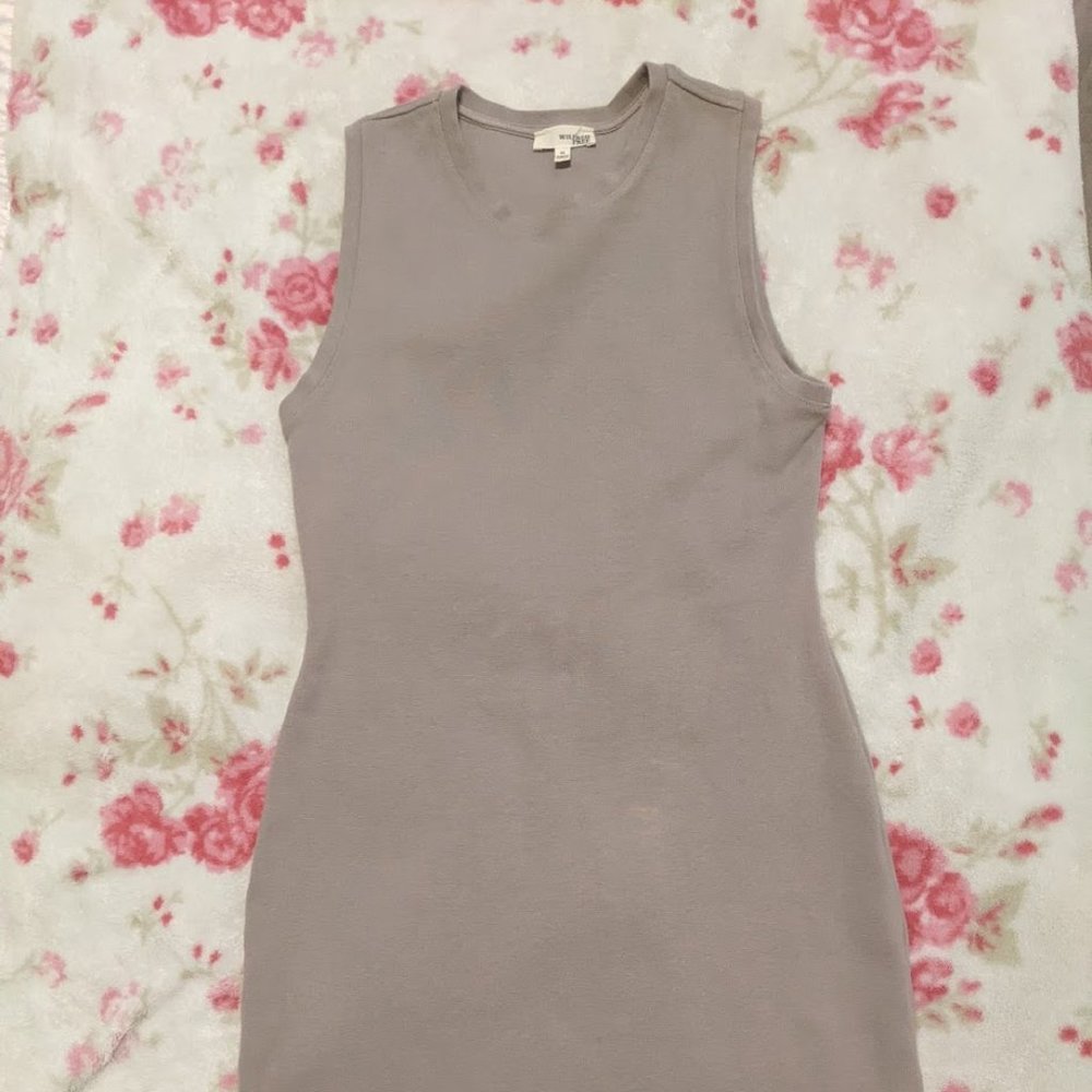 Aritzia - Wilfred Free bodycon light grey/Taupe dress (M)